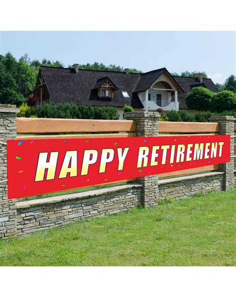 Happy Retirement Banner Huge Retire Party Sign Retirement Party