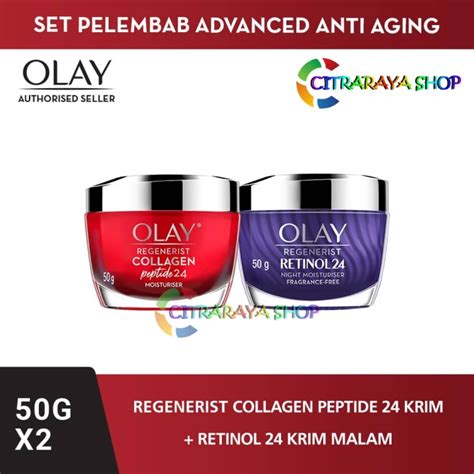 Olay Regenerist Collagen Peptide 24 Day Cream 50g Retinol 24 Night Cream 50g Shopee Philippines