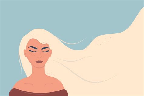 Beautiful Women With Long Blonde Hair Vector Illustration 14530286