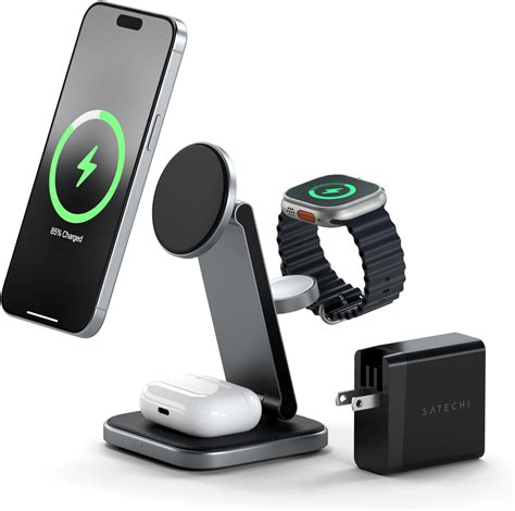 Satechi 3 In 1 Wireless Charging Station Qi2 15w Magnetic