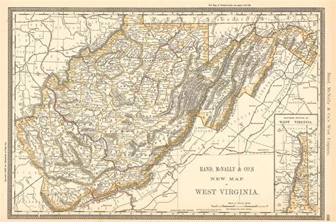 McNally S 1891 New Map Of West Virginia By Rand McNally Co 1891