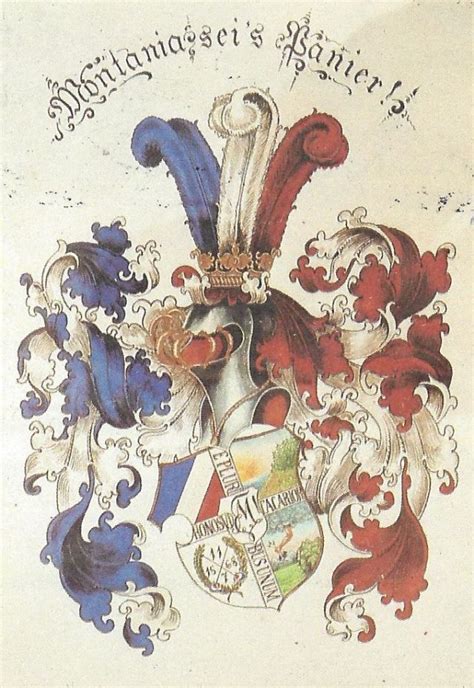 Wappen Von Corps Montania Zu Clausthal Coat Of Arms Crest Of Corps