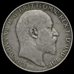 Edward Vii Silver Florin Fine