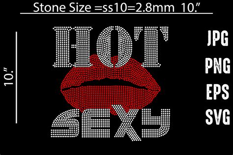 Hot Sexy Rhinestone Template Design Graphic By Vector Art Creative Fabrica