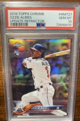 Topps Chrome Update Ozzie Albies Refractor Numbered Rc Rookie