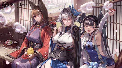 Fondos De Pantalla Chicas Anime Azur Lane Kimono Porche 1824x1026