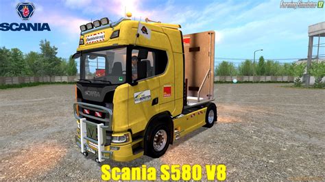 Scania S580 V8 V1 0 For Fs 17 Simulator Mods Ets2 Ats Fs22 Csgo Gta 5 Train