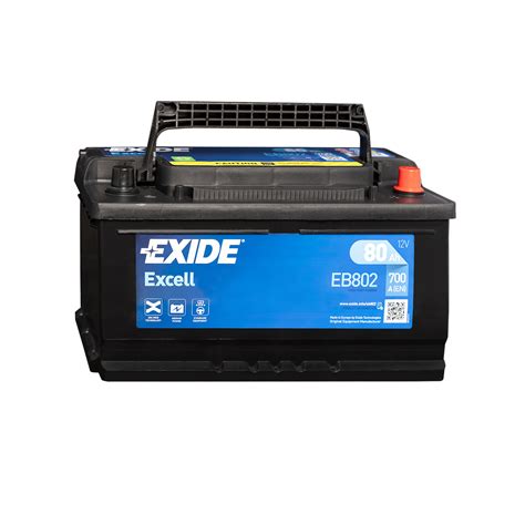 Exide Excell EB802 12V 80Ah Autobatterie Batterie24 De