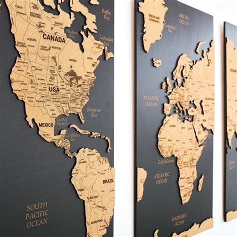 Push Pin Map Favorite World Map Wall Decor World Map Wall Art Wall