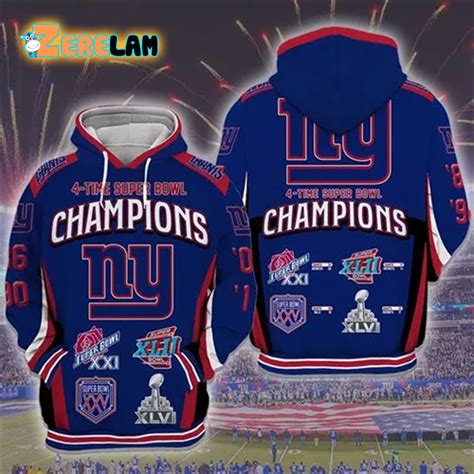 Giants Time Super Bowl Champions Hoodie Zerelam