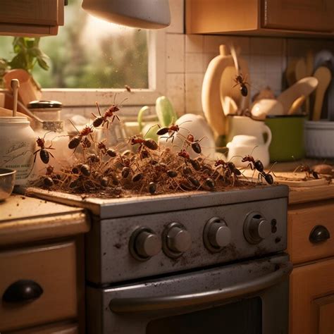 Premium AI Image | ants in kitchen