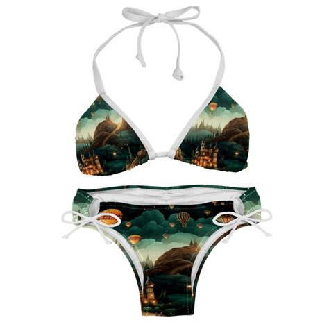 Fireflies Swimsuit Bikini Set With Detachable Sponge And Adjustable