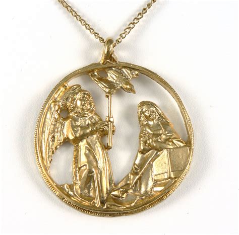 Mediaeval Annunciation Pendant - Historic Jewellery Reproduction