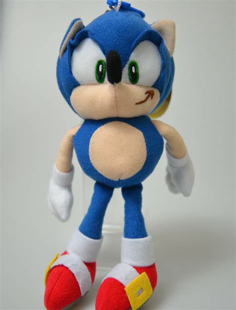 Sonic The Hedgehog Sonic Plush Doll Key Chain 8" Coin Bag Soft Plush ...