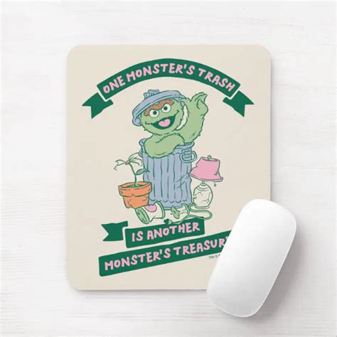 Oscar The Grouch Monster Treasure Graphic Mouse Pad Zazzle