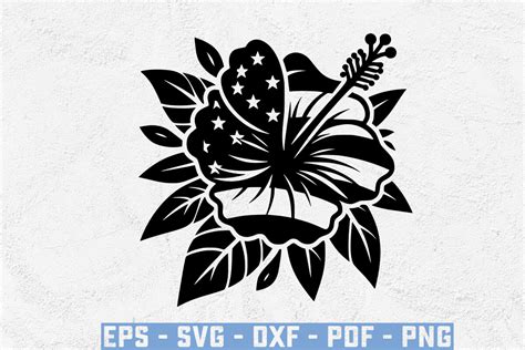 Hibiscus Flower Silhouette Svg Files Graphic By Ripongrafix