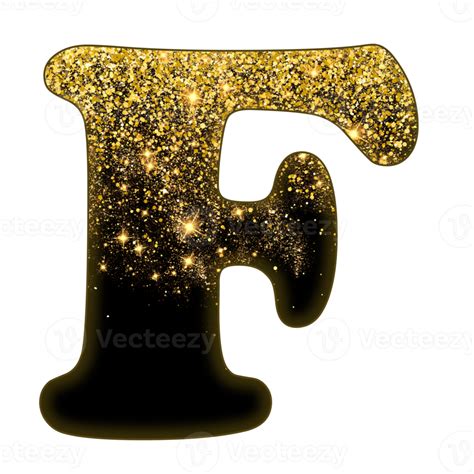 Half Gold Glitter Alphabet 16691704 PNG