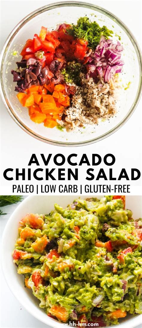 Healthy Chicken Salad With Avocado Paleo Low Carb Gluten Free Her