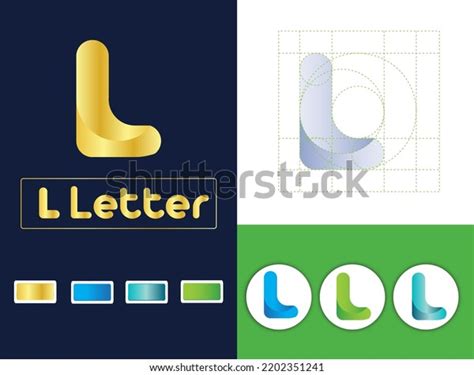 Capital L Letter Golden Ratio Logo Stock Illustration 2202351241 ...