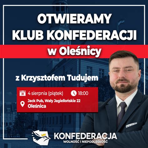 Poseł Krzysztof Tuduj w Oleśnicy i zaproszenie na piwo z Konfederacją