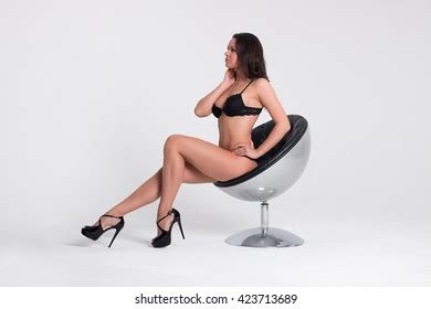 Sexy Woman Black Lingerie On White 스톡 사진 422632801 Shutterstock