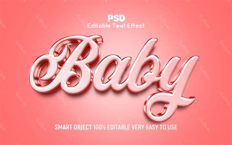 Baby Text Effect Photoshop Premium Psd File