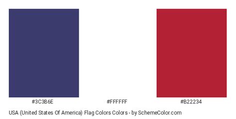 Usa United States Of America Flag Colors Country Flags