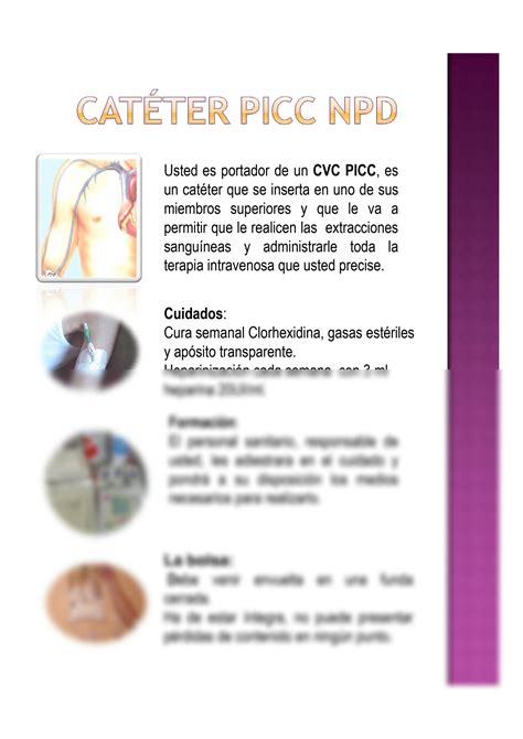 Solution Manual Del Paciente Portador De Cateter Cvc Picc Para Npd