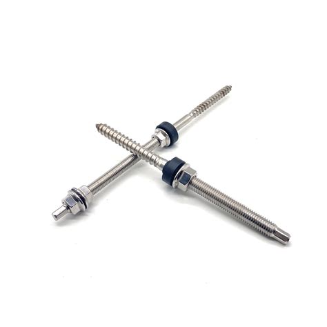 Stainless Steel Double Head Thread Tin Roof M Hanger Bolt For Wood