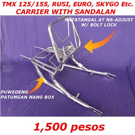 Tmx Alpha Tmx Rusi Euro Carrier Backrest Stainless With