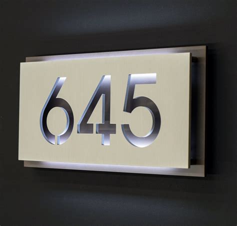 Custom Led Backlit Aluminum Address Plaque Etsy