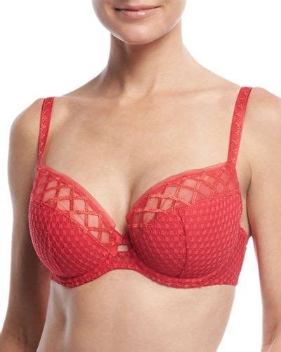 Maison Lejaby Sopi Padded Full Figure Balconette Bra In Pink Pattern