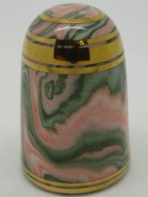 Tony Bouchet Agateware Thimble Dedal Fingerhut Thimbles Pottery