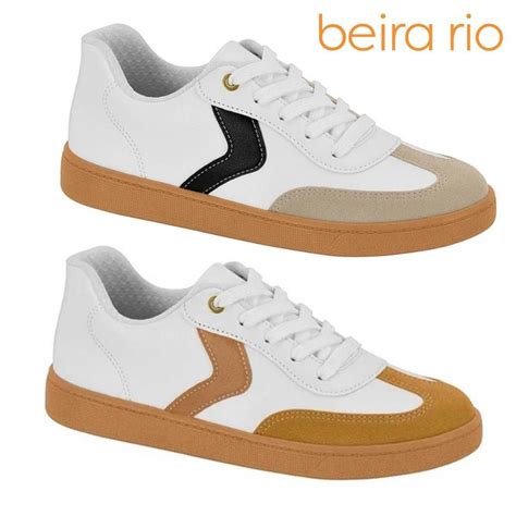 Beira Rio Tenis Casual - Tênis Feminino Beira Rio Casual Dia a Dia Detalhe Camurça Recortes ...