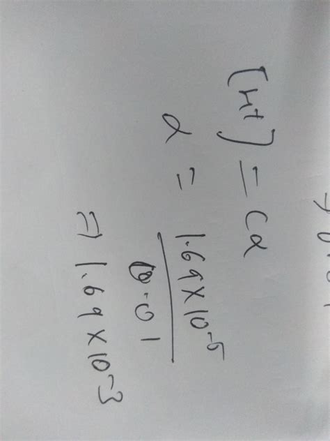 33. The dissociation constant of acetic acid a given temperature is 1. ...