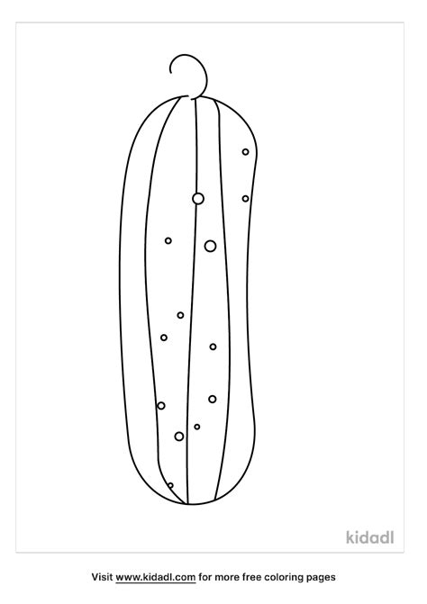 Pickle Slice Coloring Page