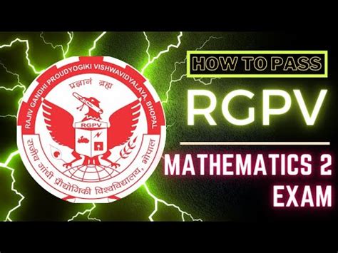 How To Pass Rgpv Mathematics Exam Rgpv Btech M Kese Pass Kare