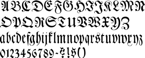 9 German Calligraphy Fonts Images German Gothic Font German