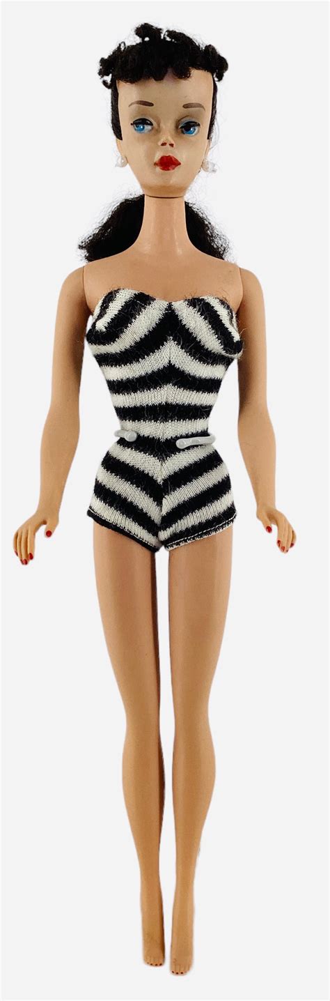 Lot Early No Brunette Ponytail Barbie