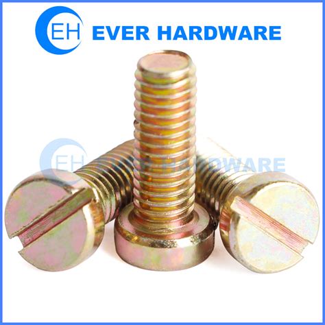 Slotted Pan Head Screw Machine Brass Copper Round Headed Metric