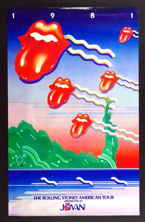 The Rolling Stones 1981 American Tour Original Vintage Poster 225 X 36 Rolling Stones Poster