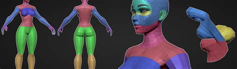 Stylized Female Base Mesh Flippednormals