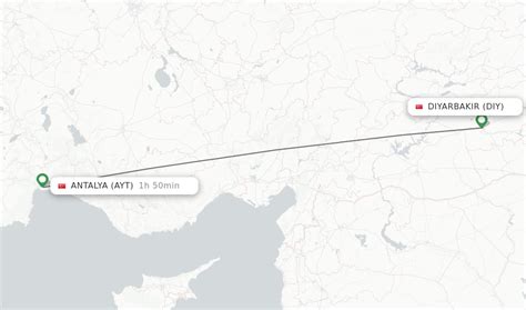 Direct Non Stop Flights From Diyarbakir To Antalya Schedules