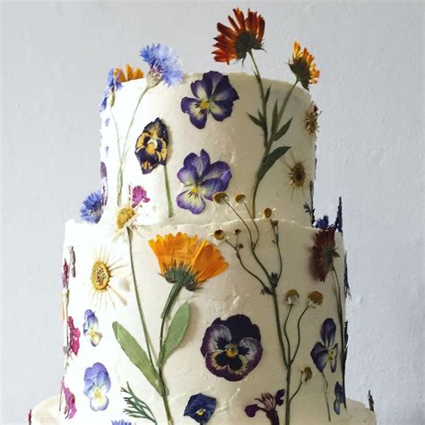 Heres That Pressed Flower Cake Deserving Its Own Post 9 Layers Of Olive Cake Filled W Lemon