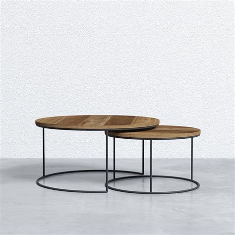 Piece Round Coffee Tables With Ring Legs Urban Woodcraft