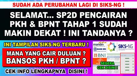 HASIL CEK SIKS NG HARI INI SP2D PENCAIRAN PKH DAN BPNT TAHAP 1 2024