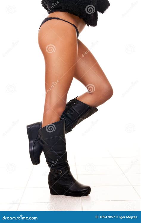 Woman S Naked Legs In Boots Stock Image Image Of Fashion Legs 18947857