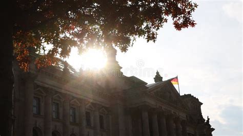 The German Reichstag Building In Berlin In Autumn Stock Footage Video