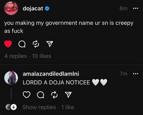 Doja Cat Unhappy With Kittenz Fandom Name Created By Fans Calls Them Out For Doing So