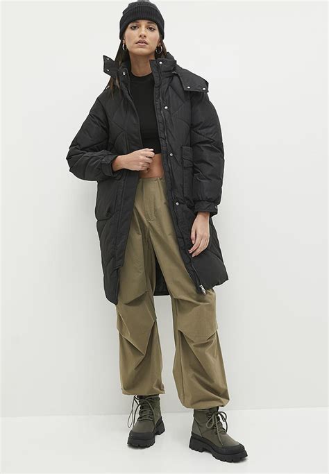 Hooded Puffer Coat Black Dailyfriday Coats Superbalist